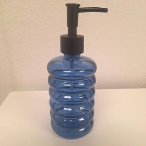 Blue Soap Dispenser - Ripple design -  New